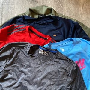 •Mens 4 piece athletic shirt bundle• Size M